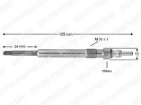 Bujie incandescenta AUDI A4 limuzina (8D2, B5), AUDI A8 limuzina (4D2, 4D8), VW PASSAT limuzina (3B2) - DELPHI HDS374