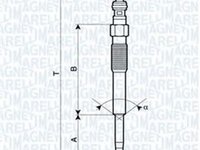 Bujie incandescenta CITROEN C5 III Break TD MAGNETI MARELLI 062900080304