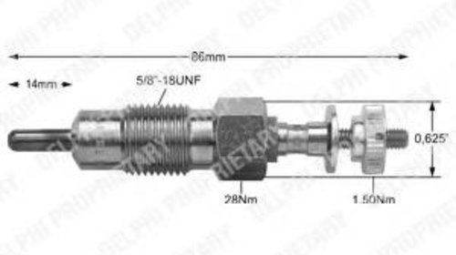 Bujie incandescenta - DELPHI HDS293
