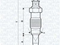 Bujie incandescenta FORD ESCORT Mk VI (GAL), FORD ESCORT Mk VII (GAL, AAL, ABL), FORD ESCORT Mk VII limuzina (GAL, AFL) - MAGNETI MARELLI 062900008304