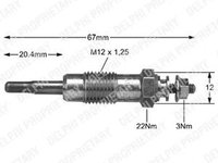 Bujie incandescenta FORD FIESTA caroserie F3L F5L DELPHI HDS273