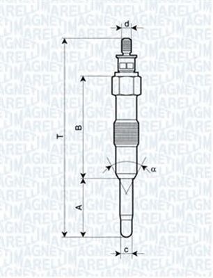 Bujie incandescenta IVECO DAILY II platou sasiu MAGNETI MARELLI 062581201304
