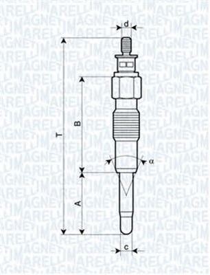 Bujie incandescenta IVECO DAILY III platou sasiu MAGNETI MARELLI 062900040304