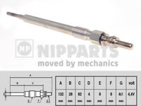 Bujie incandescenta N5710504 NIPPARTS pentru Hyundai Ix55 Hyundai Veracruz