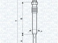 Bujie incandescenta PEUGEOT 206 hatchback 2A C MAGNETI MARELLI 062900001304