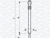 Bujie incandescenta SAAB 9-5 limuzina (YS3E), ALFA ROMEO 156 (932), SAAB 9-5 combi (YS3E) - MAGNETI MARELLI 062900030304