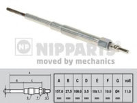 Bujie incandescenta SUBARU IMPREZA Hatchback (GR, GH, G3) (2007 - 2016) NIPPARTS N5717000 piesa NOUA