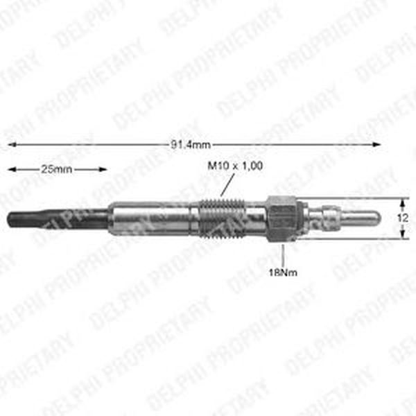 Bujie incandescenta VW NEW BEETLE 9C1 1C1 DELPHI HDS342