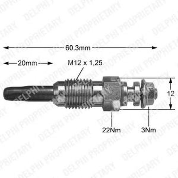 Bujie incandescenta VW PASSAT 3B2 DELPHI HDS343