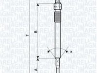 Bujie incandescenta VW TOURAN (1T1, 1T2), AUDI A3 (8P1), VW RABBIT V (1K1) - MAGNETI MARELLI 062900051304