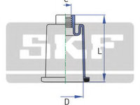 Burduf caseta directie PEUGEOT 306 hatchback (7A, 7C, N3, N5) (1993 - 2003) SKF VKJP 2108