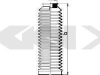 Burduf cauciuc, directie ALFA ROMEO 156 (932) (1997 - 2005) SPIDAN 83684 piesa NOUA