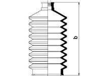 Burduf cauciuc, directie SKODA RAPID (120G, 130G, 135G), FIAT X 1/9 (128 AS), FIAT STRADA Cabriolet - SPIDAN 83555