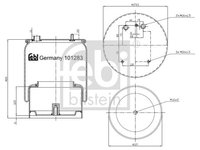 Burduf suspensie pneumatica 101283 FEBI BILSTEIN pentru Volvo V90 Nissan Murano Bmw Seria 5