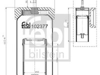 Burduf suspensie pneumatica 102377 FEBI BILSTEIN pentru Vw Passat Nissan Primera Volvo Fm Volvo Fl Volvo F