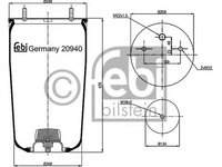 Burduf suspensie pneumatica 20940 FEBI BILSTEIN