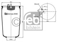 Burduf suspensie pneumatica 35492 FEBI BILSTEIN pentru Volvo S40 Nissan Dualis Nissan Qashqai Vw Beetle Vw Novo Bmw Seria 3 Man Tga