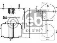 Burduf suspensie pneumatica 37635 FEBI BILSTEIN pentru Volvo Fh Volvo Fm