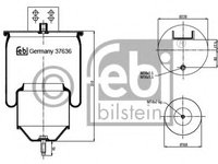 Burduf suspensie pneumatica 37636 FEBI BILSTEIN pentru Bmw Seria 5 Nissan Primera Volvo 740 Nissan Navara Nissan Pick Vw Touran Volvo S60 Vw Transporter Bmw Seria 3 Skoda Octavia Vw Multivan Vw Passat Vw Caddy Vw Jetta Vw Vento Volvo Fh Volvo Fm