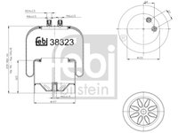 Burduf suspensie pneumatica 38323 FEBI BILSTEIN pentru Mercedes-benz Actros Mercedes-benz Atego Mercedes-benz Econic Mercedes-benz Axor