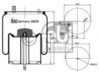 Burduf suspensie pneumatica 38829 FEBI BILSTEIN pentru Skoda Octavia Vw Polo Vw Golf Volvo 240 Volvo Fl