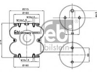 Burduf suspensie pneumatica 39093 FEBI BILSTEIN pentru Vw Jetta Vw Vento Vw Passat Volvo 850