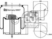 Burduf suspensie pneumatica 39907 FEBI BILSTEIN pentru Volvo 240 Volvo Xc90 Volvo 760 Volvo Fe