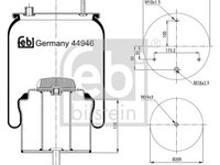 Burduf suspensie pneumatica 44946 FEBI BILSTEIN pentru Volvo V90 Nissan Murano Nissan Almera Bmw Seria 5