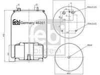 Burduf suspensie pneumatica 46391 FEBI BILSTEIN pentru Volvo V90 Nissan Murano Bmw Seria 5