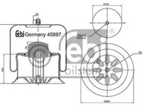 Burduf, suspensie pneumatica - FEBI BILSTEIN 45897