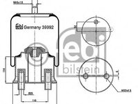 Burduf, suspensie pneumatica MERCEDES ATEGO 2 (2004 - 2016) Febi Bilstein 39992