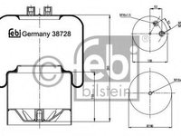 Burduf, suspensie pneumatica MERCEDES-BENZ ACTROS, MERCEDES-BENZ ATEGO, MERCEDES-BENZ AXOR - FEBI BILSTEIN 38728