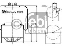 Burduf, suspensie pneumatica MERCEDES-BENZ ATEGO (1998 - 2004) FEBI BILSTEIN 38323