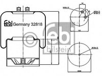 Burduf, suspensie pneumatica MERCEDES-BENZ ECONIC (1998 - 2016) FEBI BILSTEIN 32818