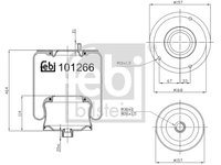 Burduf, suspensie pneumatica puntea spate (101266 FEBI BILSTEIN) MERCEDES-BENZ