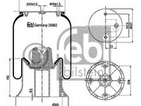 Burduf, suspensie pneumatica SCANIA 4 - series (1995 - 2004) Febi Bilstein 39862