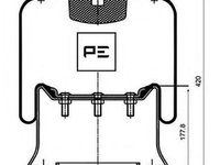 Burduf, suspensie pneumatica SCANIA 4 - series - PE Automotive 084.114-73A