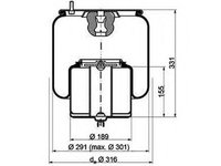 Burduf, suspensie pneumatica VOLVO FH 12, VOLVO FM 7, VOLVO FH 16 - PE Automotive 084.109-11A