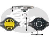 Buson,radiator TOYOTA RAV 4 (SXA1_), MITSUBISHI COLT Mk IV (CA_A), MAZDA 121 (DA) - GATES RC127