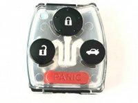 Butoane caiuciuc cheie pentru Honda 3+1 buton de panica alb