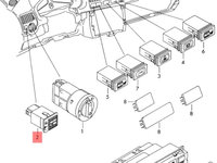 Buton reglaj faruri Volkswagen Golf 4 break 1.9 TDI AXR 1J0941333A OEM 1J0941333A