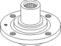 Butuc roata AUDI FOX (80, 82, B1), AUDI 4000 (81, 85, B2), VW DASHER (32) - TOPRAN 104 186