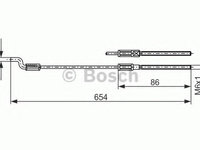 Cablu 1 987 477 833 BOSCH pentru Vw Sharan Ford Galaxy Seat Alhambra