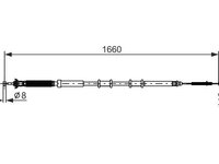 Cablu 1 987 477 973 BOSCH pentru Fiat Punto