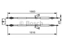 Cablu 1 987 482 019 BOSCH pentru Volvo C30 Volvo C70 Volvo S40 Volvo V50