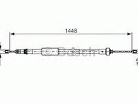 Cablu 1 987 482 386 BOSCH pentru Renault Modus Renault Clio Renault Euro