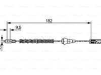 Cablu 1 987 482 449 BOSCH pentru Opel Astra Opel Zafira Opel Combo