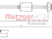 Cablu 10 2842 METZGER pentru Renault Clio