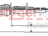 Cablu acceleratie 11 082 METZGER pentru Vw Golf Vw Passat