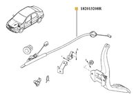 CABLU ACCELERATIE (900mm) DACIA LOGAN, SANDERO MPI